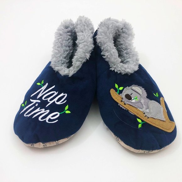 NWT Snoozies Women's Nap Time with Koala Bear Non Skid Slippers Large 9/10 - Picture 2 of 6